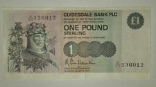 Clydesdale bank one pound - bank,
