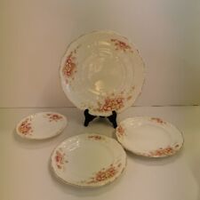 Bundle Of 4 Allerton Rex Pink Red Floral Plates Homeware Victorian