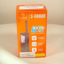 S Mobile S-G8800 Black Quad Sim Unlocked 4GB 2.4" Mobile Button Phone