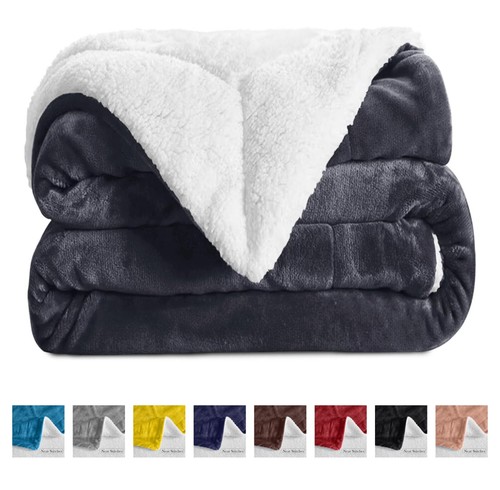 Sherpa fleece blanket - sherpa, large