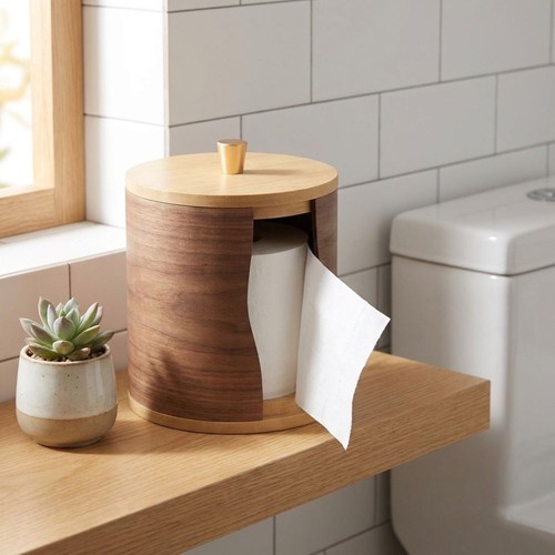 1pc wooden toilet tissue - wooden,