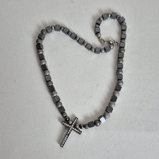 Grey Silver Hematite Cubed