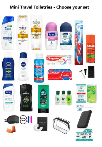 Mini travel toiletries - mini,