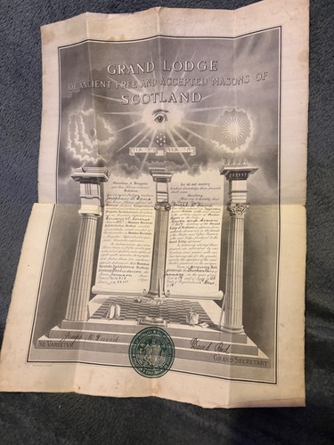 Masonic certificate 1919 - certificate,,
