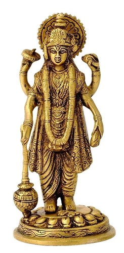 Brass lord vishnu - vishnu, club