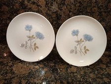 2 Wedgwood ' Ice Rose ' 8" Dessert / salad plates VGC