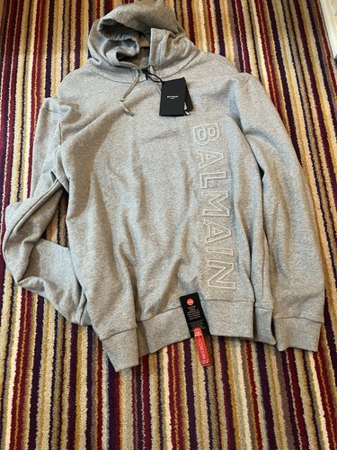 Balmain men hoodie grey - balmain,