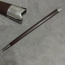 Medieval brown leather covered