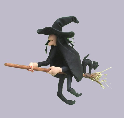 Witch cloth doll - , sewing