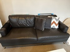 Luxury Dark Brown Leather Sofa