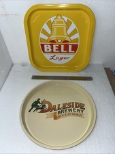 Metal Beer Drinks Trays Bell Lager/daleside Brewery New