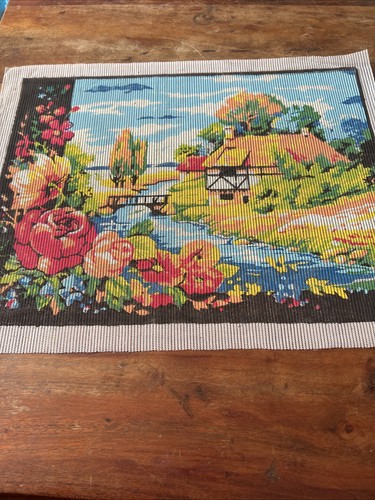 Vintage 80s tapestry canvas - vintage,