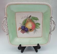 Square Cake Or Sandwich Plate Pear Design Soho Pottery Ambassador Ware Vintage