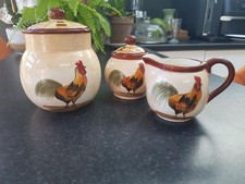 London Pottery Jug, coffee and sugar pots Cockerel/Rooster - Farmhouse Kitchen