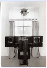 Large Postcard Art Nouveau Writing Desk & Chair by C. Rennie Mackintosh Glasgow