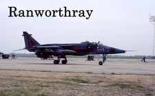 Orig Aircraft  slide  RAF XZ115  Sepecat Jaguar GR1 Coltishall 1977 #2025