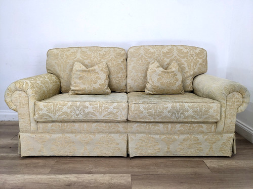 Sofa seater cream damask - seater,
