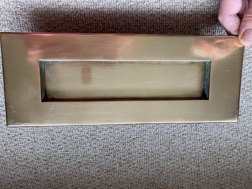 Superb brass letterbox - brass,