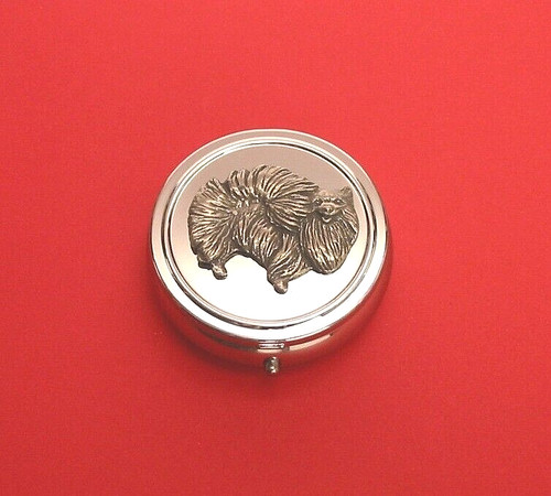 Pomeranian design round pill - round,