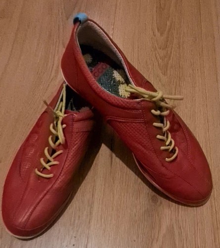 Ecco red leather trainers,for