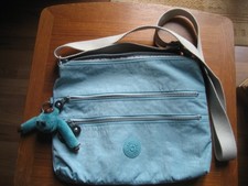 light blue Kipling Bag with monkey, Ray