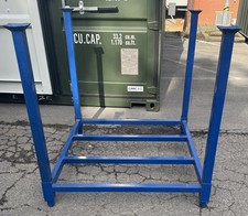 Mid States 1 Ton Heavy Duty Collapsible Stack Rack Stillage. Blue Powder Coated