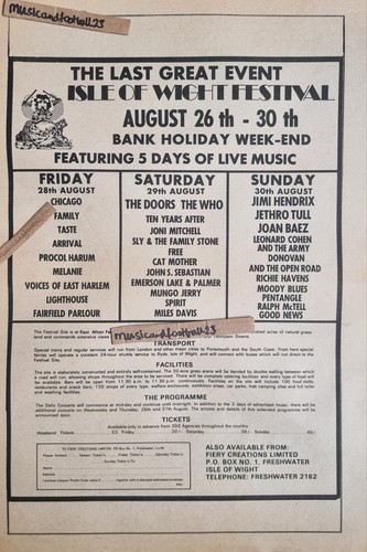 Isle wight festival 1970 - wight,