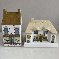 Wade Village Stores Jar / Canister and Chalk & Cheese Butter/Cheese Dish England