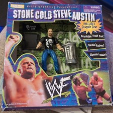 WWF Grapple Gear Stone Cold Steve Austin Jakks Pacific 1998 Complete No Plastic