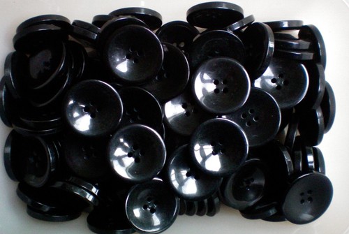 Buttons 28mm 44l black - buttons,