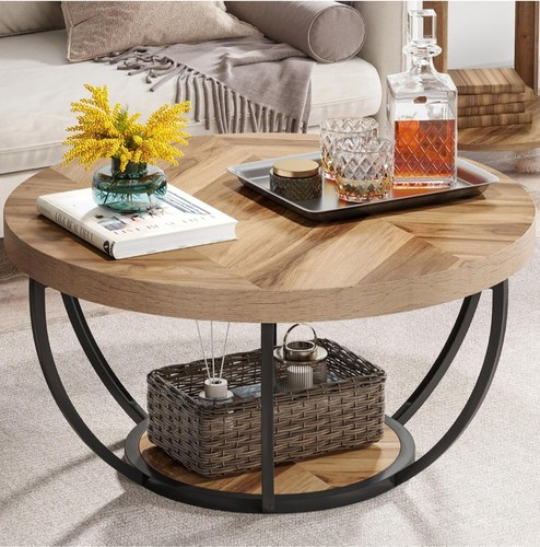 Round wooden coffee - wooden,
