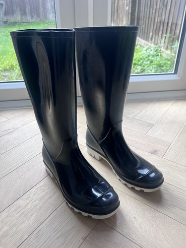 Primark black tall wellies