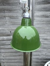 Vintage Industrial Large Green Enamel Light Shade 36cm