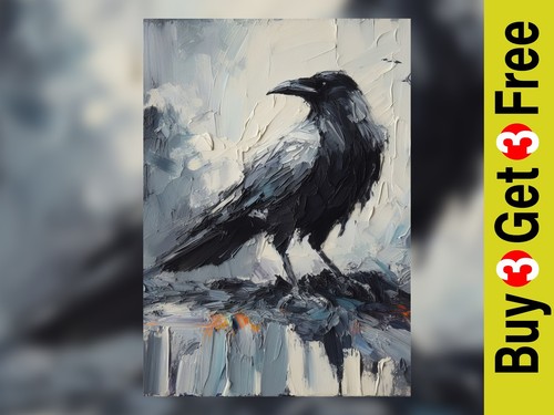 Majestic crow tree - crow, on