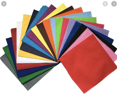 Cotton bandana plain 55cmx55cm - bandana,