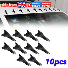 10PCS Vortex Generator Shark Fin Diffuser Car Roof Spoiler Bumper ABS Black UK