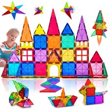 kids Magna-tiles style building blocks 34pcs kids building magnetic tiles Toys