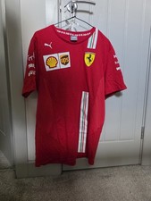 Ferrari F1 Scuderia Mens T-Shirt Puma Red Size XL Formula One Team Sponsor Tee