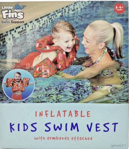 Inflatable kids swim vest with - vest,