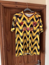 Arsenal 91-93 Away Football Shirt Bruised Banana’ Size M Unofficial Replica VGC