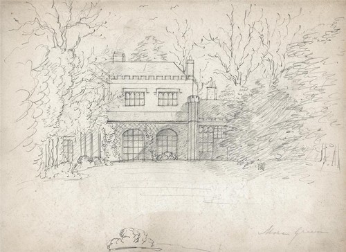 Manor house landscape - landscape,