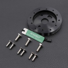 Steering Wheel to Grant 3 Hole 0.5" Hub for 6 Hole Adapter Boss 0.5" Black