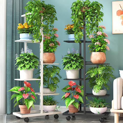 6tier pots metal plant shelf - 6tier,