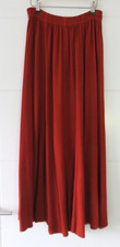 HAMPSTEAD BAZAAR RUSTY BROWN ORANGE LONG ELASTICATED WAIST SKIRT ONE SIZE L XL