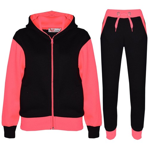 Kids girls tracksuit - neon, pink