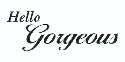 Hello gorgeous quote wall art - wall,