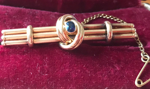 Antique 15ct gold triple - antique, bar