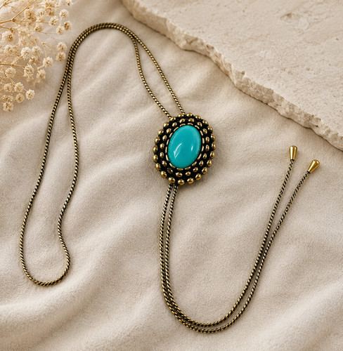 Vintage turquoise bolo - bolo, tie