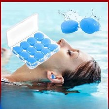 12Pcs Soft Silicone Noise Cancelling Ear Plugs Reusable Mouldable for Sleep Swim