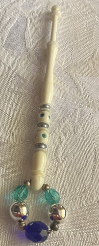 Vintage painted bone lace